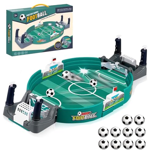 Goviox Interaktives TischfußBallspiel, Tischfussball Kinder, Mini Tischkicker mit 10 FußBäLle, Tischkicker Spielzeug, 2-Spieler Tischfußballspiel für Kinder Erwachsene, Fußball Geschenke für Jungs